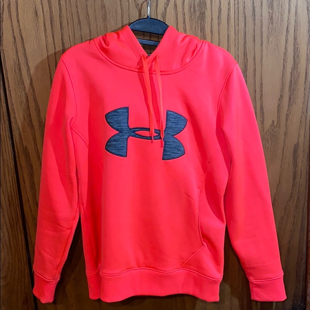 Bright pink Under Armor hoodie